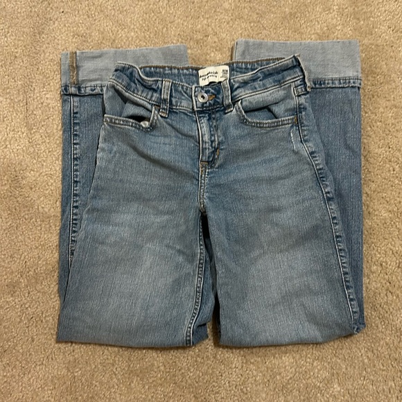 Abercrombie Kids High Rise Wide Leg Girls Adjustable Jeans - Picture 1 of 4